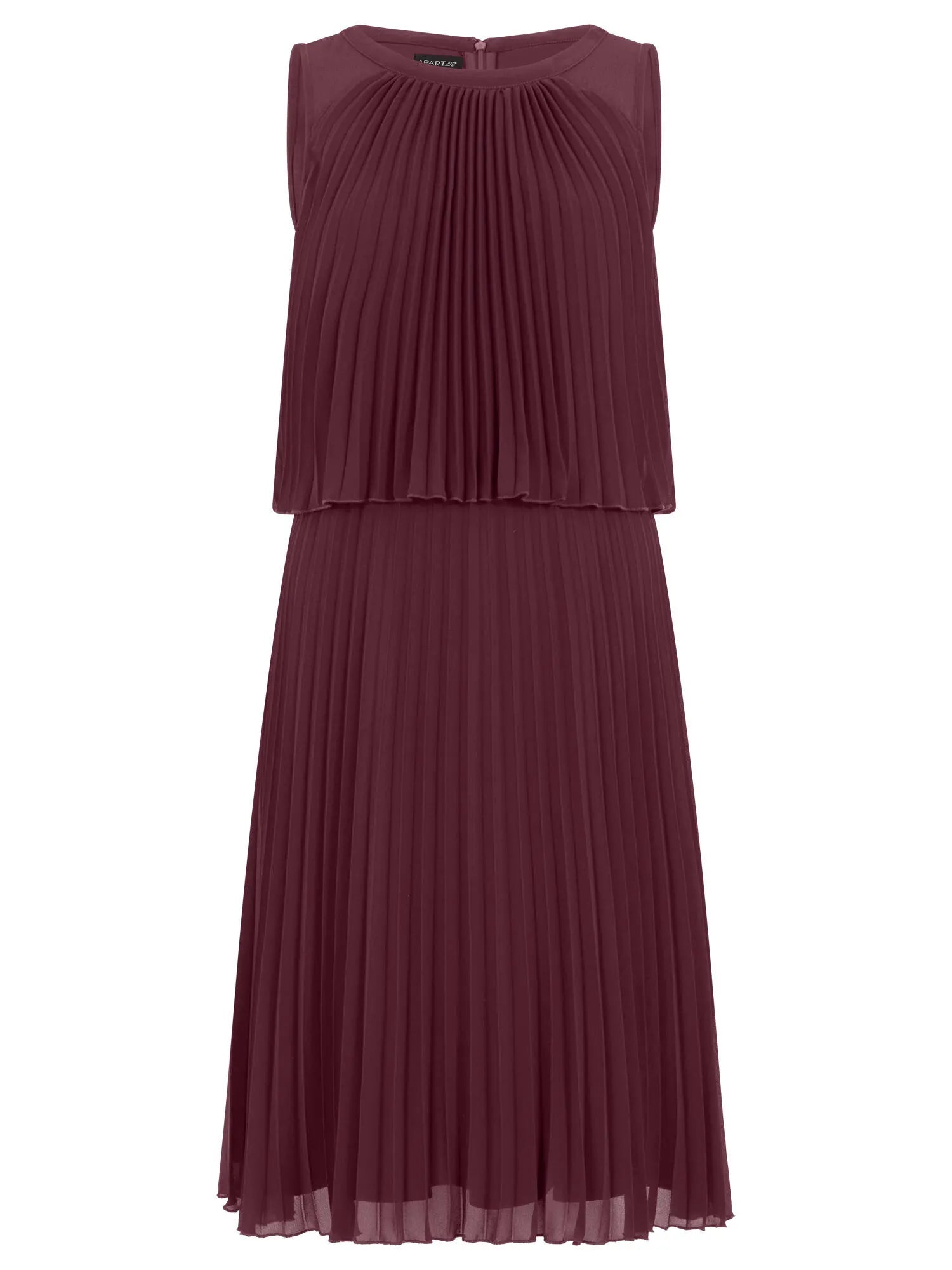 Plisseekleid Midi aus Chiffon