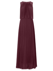 Plisseekleid Maxi aus Chiffon