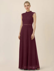Abendkleid Maxi mit Stehkragen