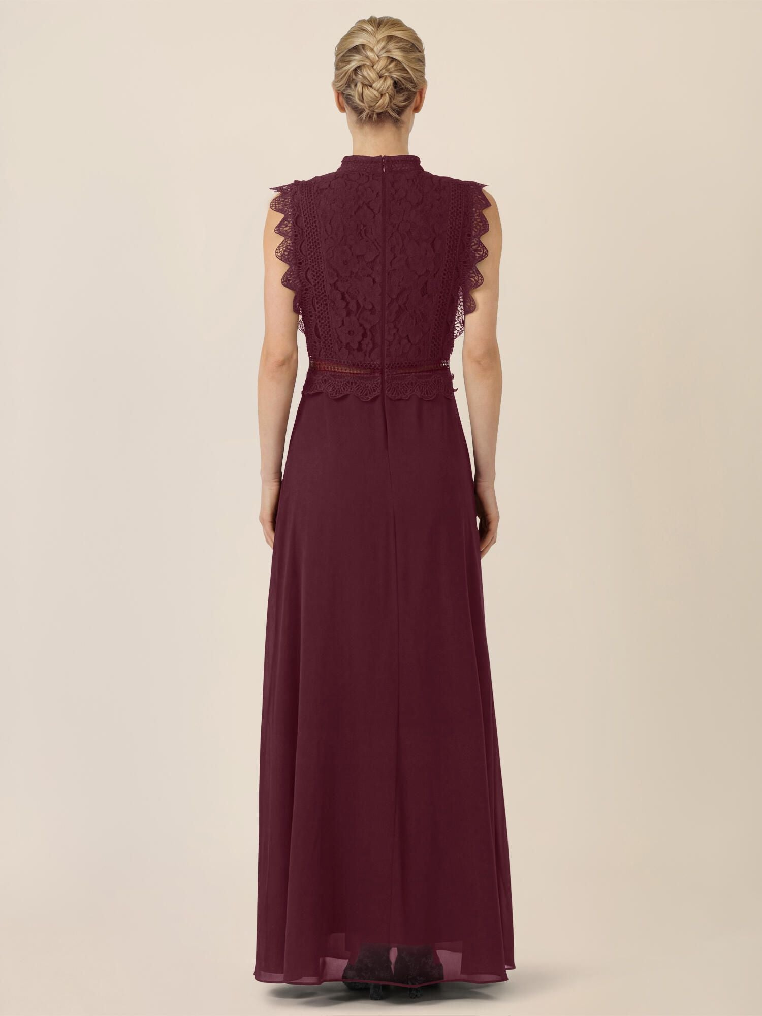 Abendkleid Maxi mit Stehkragen