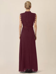 Abendkleid Maxi mit Stehkragen
