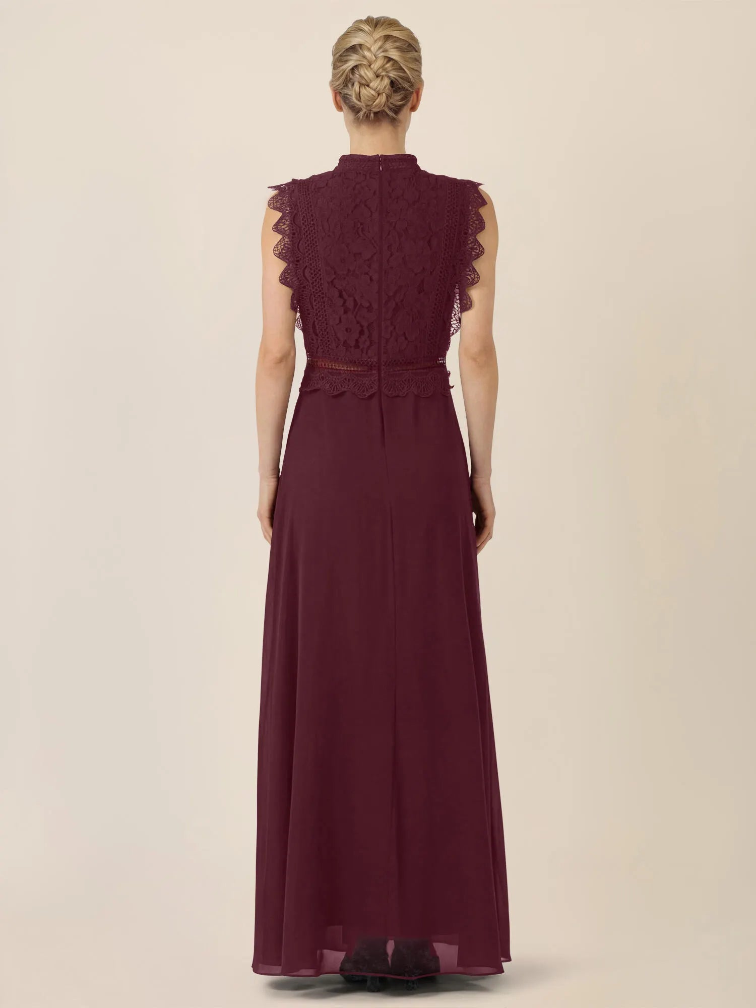 Abendkleid Maxi mit Stehkragen