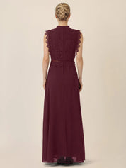 Abendkleid Maxi mit Stehkragen