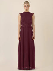 Abendkleid Maxi mit Stehkragen