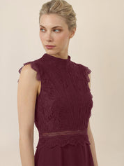 Abendkleid Maxi mit Stehkragen