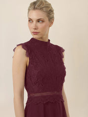 Abendkleid Maxi mit Stehkragen