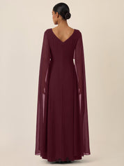 Abendkleid Maxi mit Cape