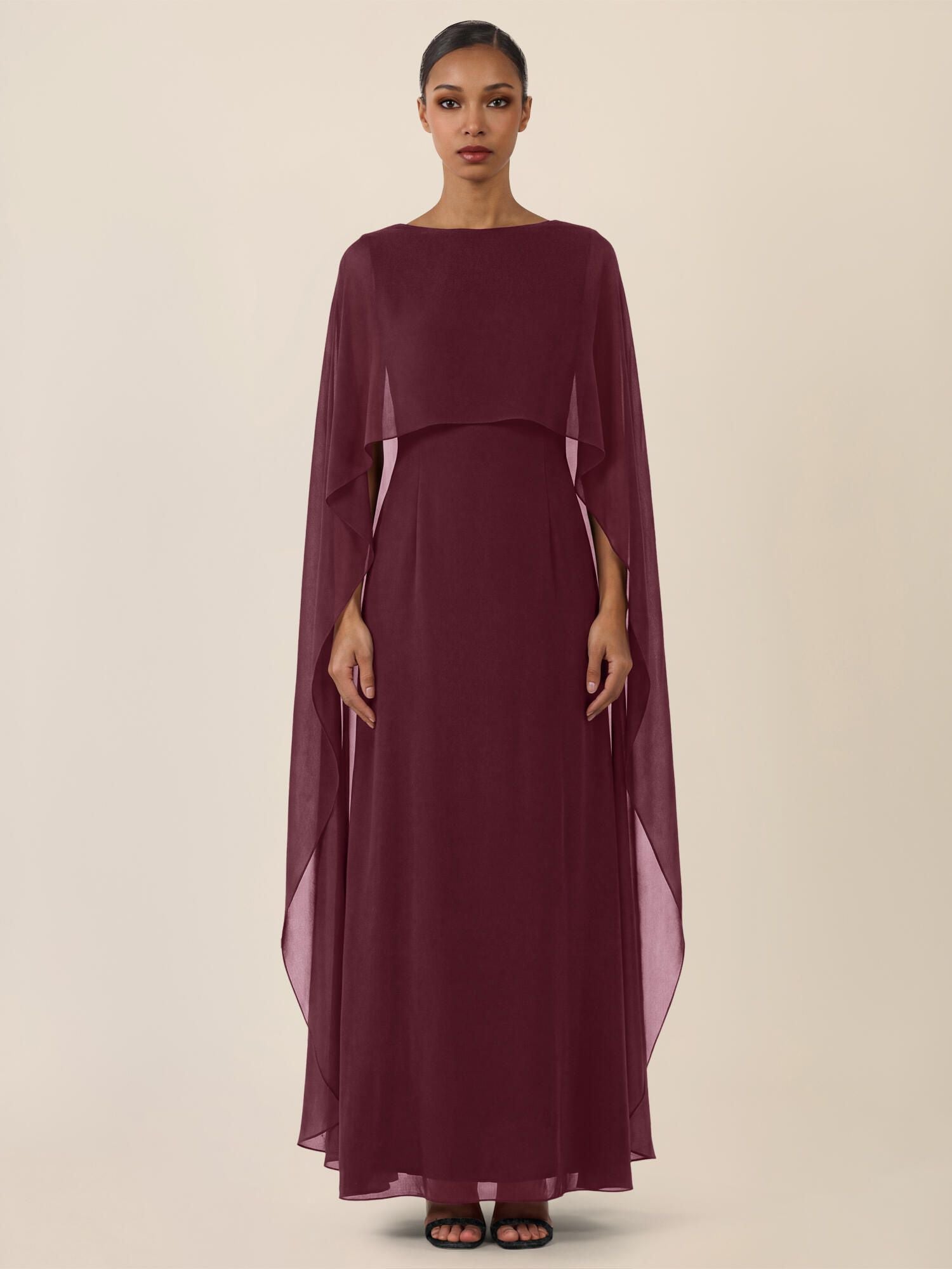 Abendkleid Maxi mit Cape