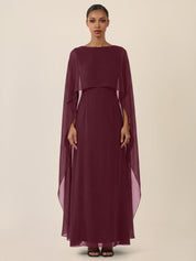 Abendkleid Maxi mit Cape