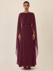 Abendkleid Maxi mit Cape