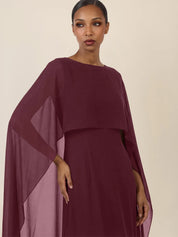 Abendkleid Maxi mit Cape