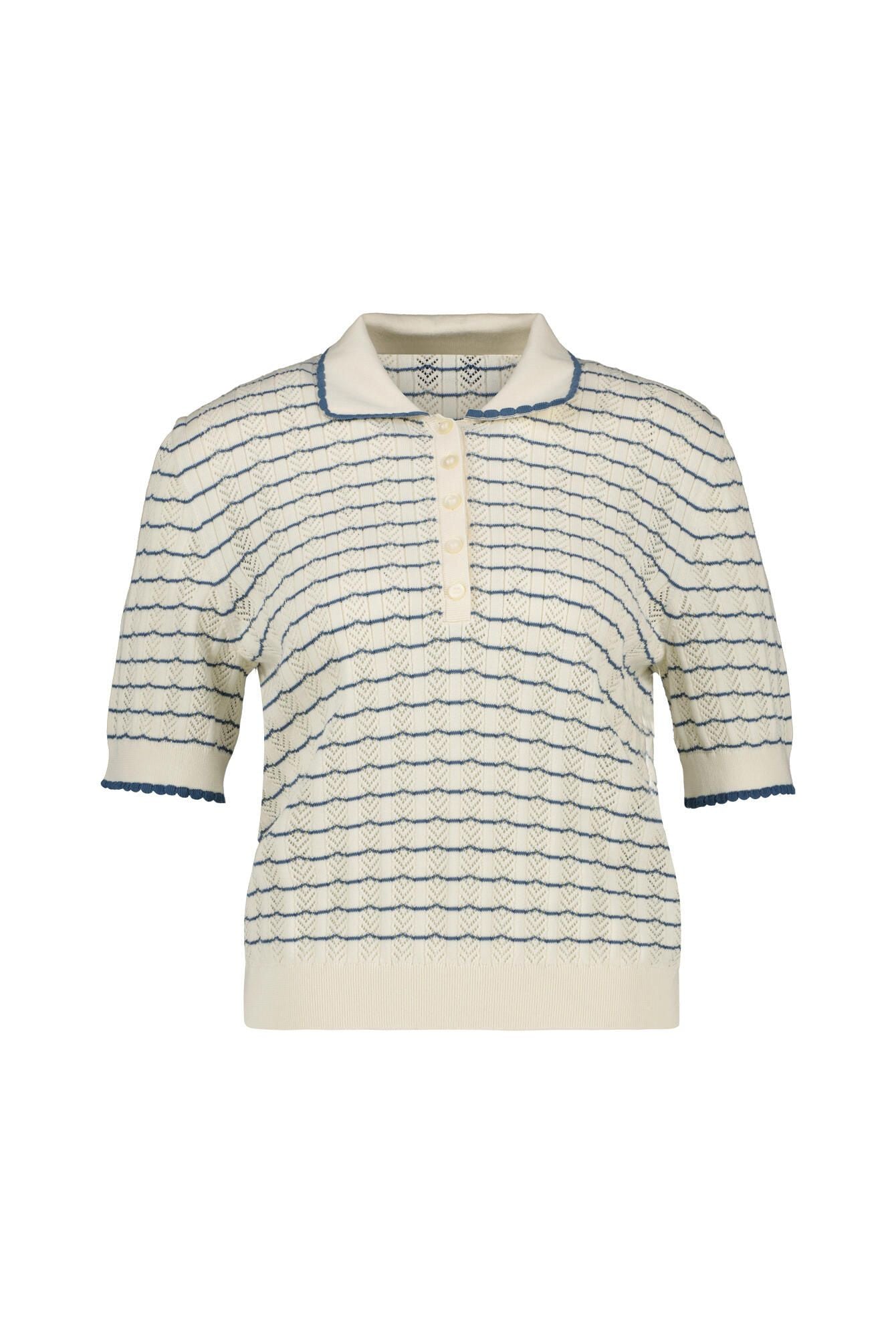 Strick-Poloshirt aus Baumwolle