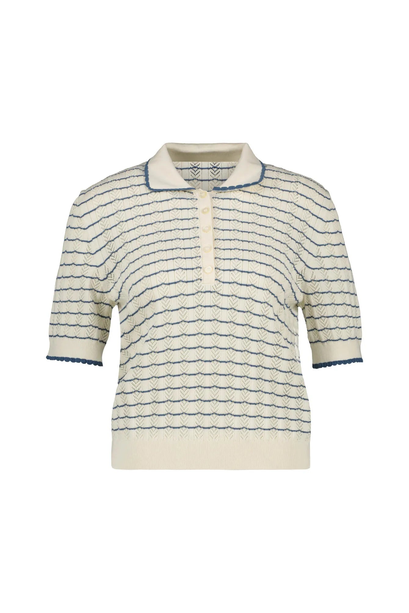 Strick-Poloshirt aus Baumwolle