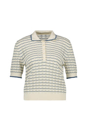 Strick-Poloshirt aus Baumwolle
