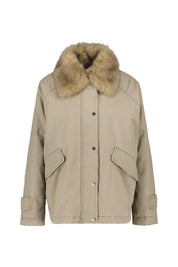 Winterjacke mit Kunstfellkragen