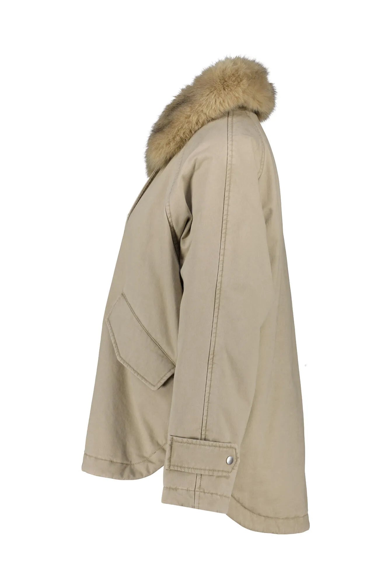 Winterjacke mit Kunstfellkragen