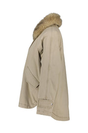 Winterjacke mit Kunstfellkragen
