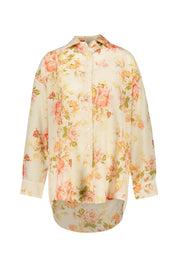 Leinenbluse floral