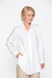 Longbluse aus Leinen