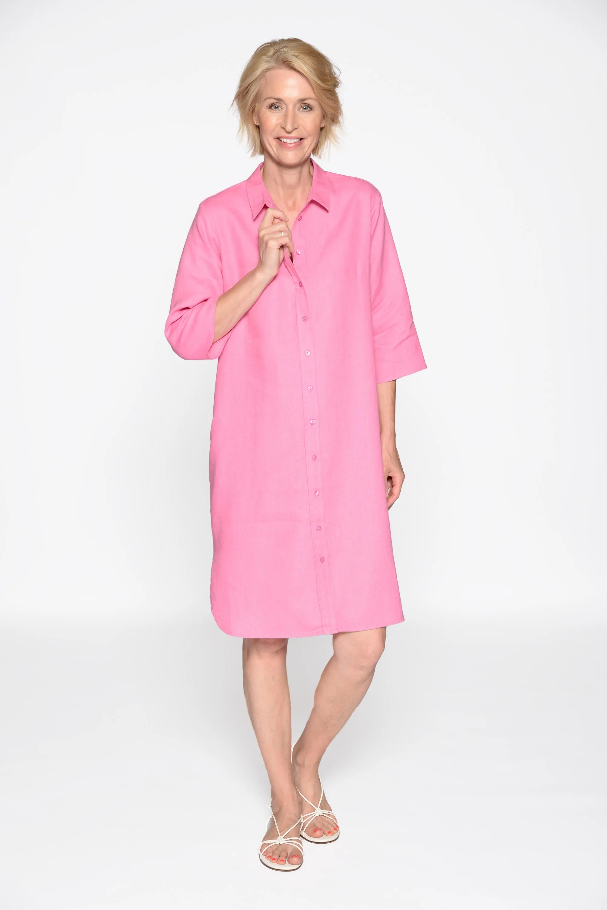 Freizeitkleid Midi aus Leinen