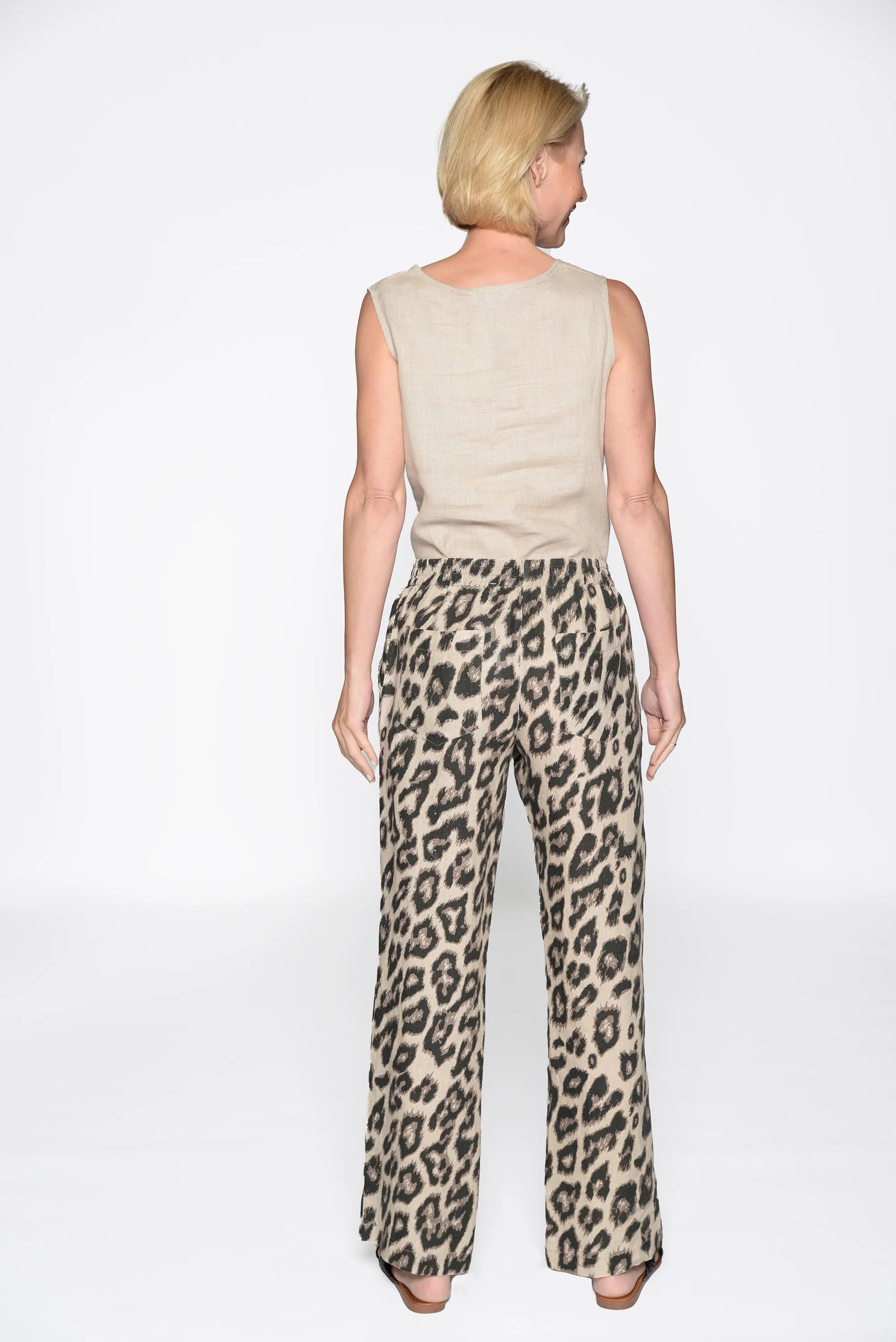 Leinenhose Wide Leg