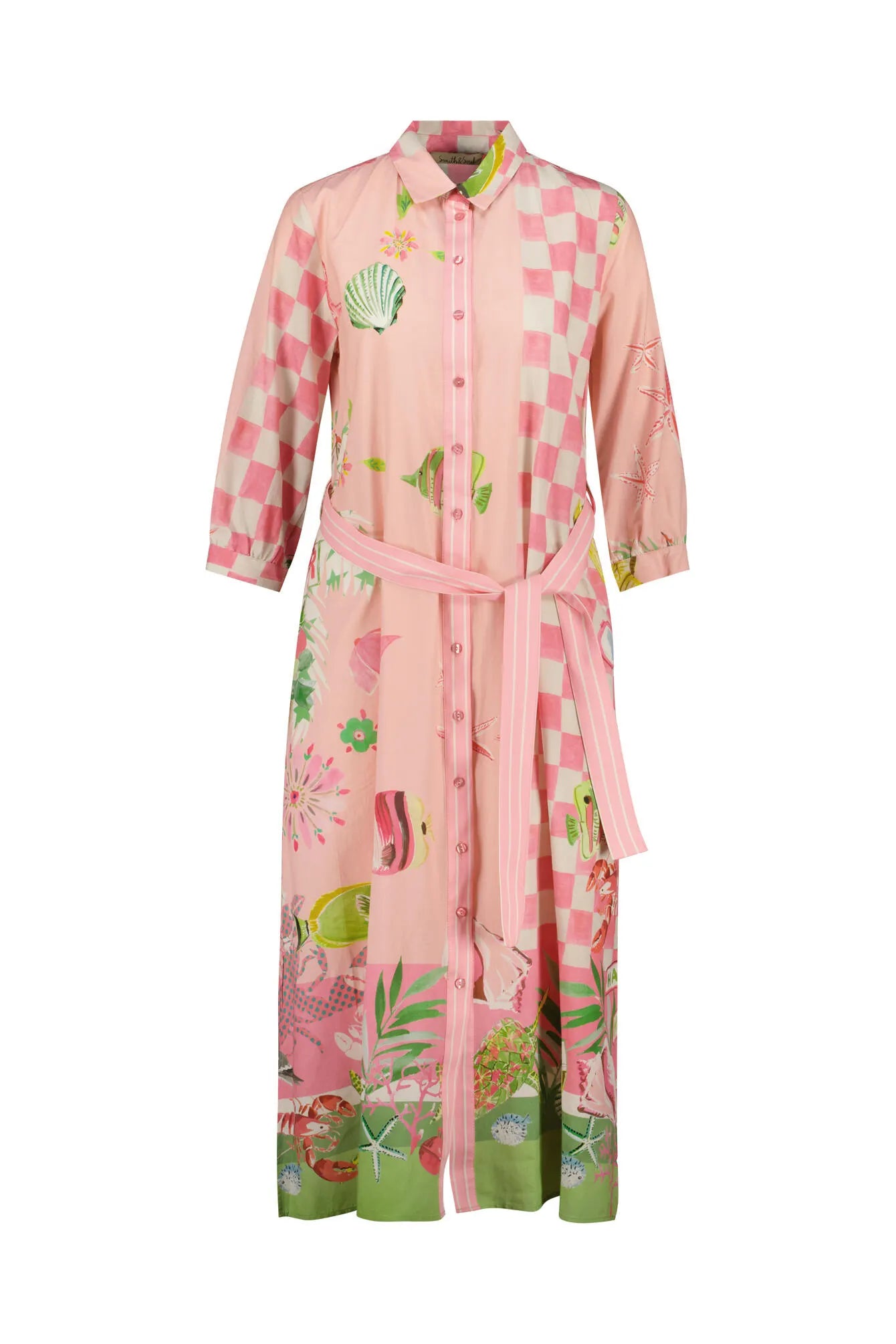 Blusenkleid Maxi aus Viskosemix