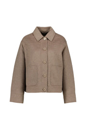 Übergangsjacke mit aufliegendem Kragen