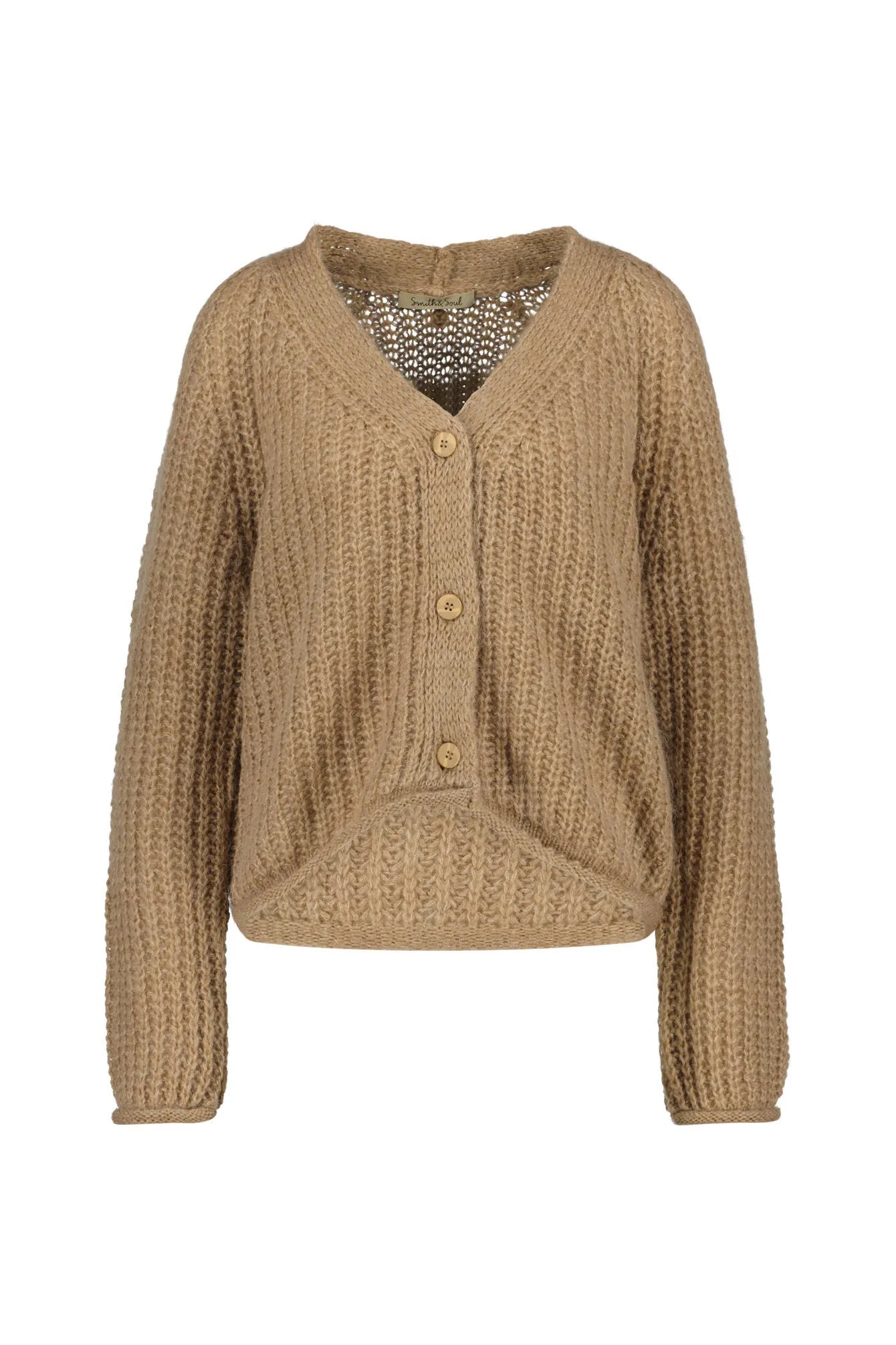 Strickcardigan mit V-Ausschnitt