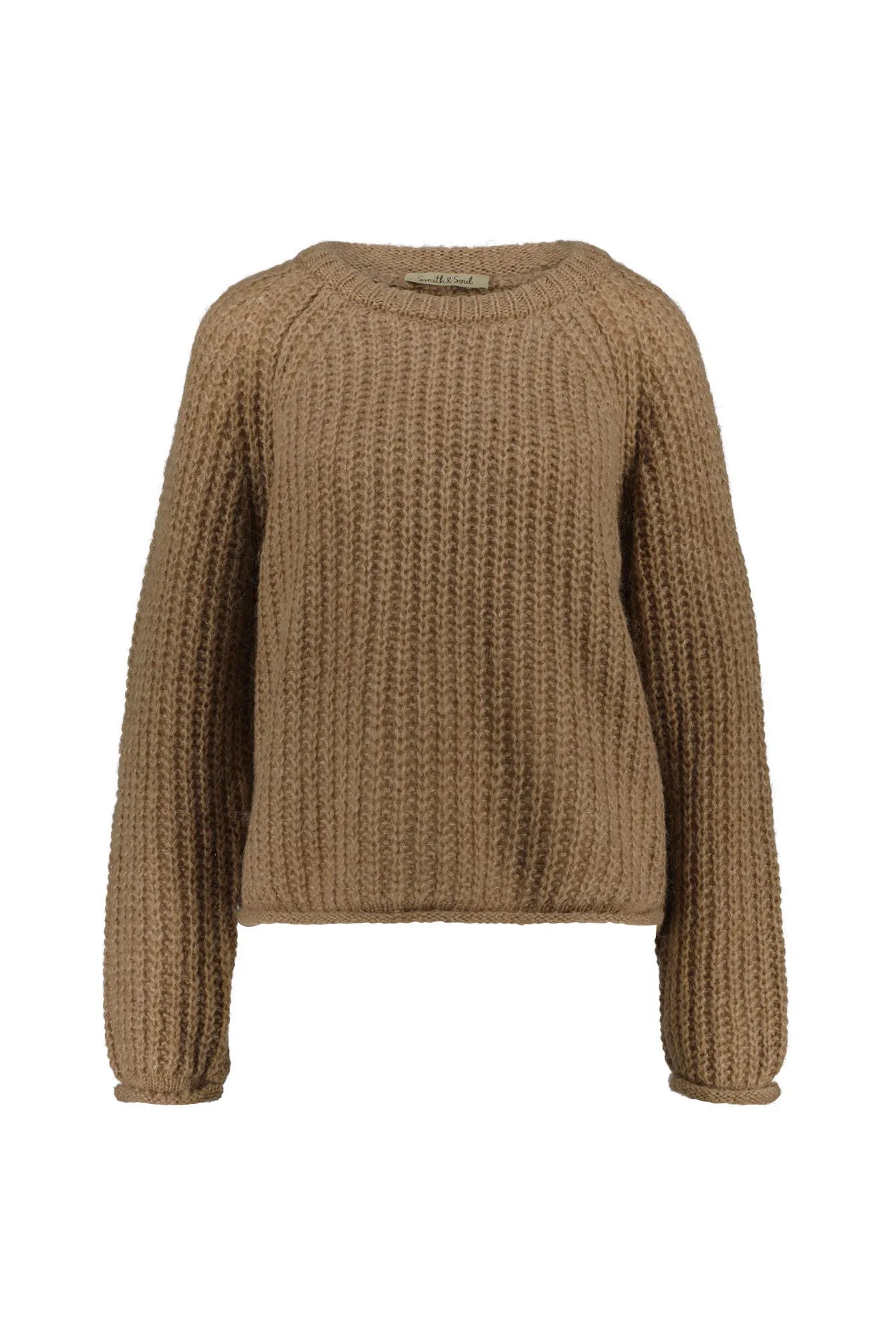 Strickpullover mit Rundhalsausschnitt