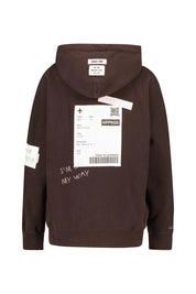 Sweathoodie oversized aus Baumwollmix