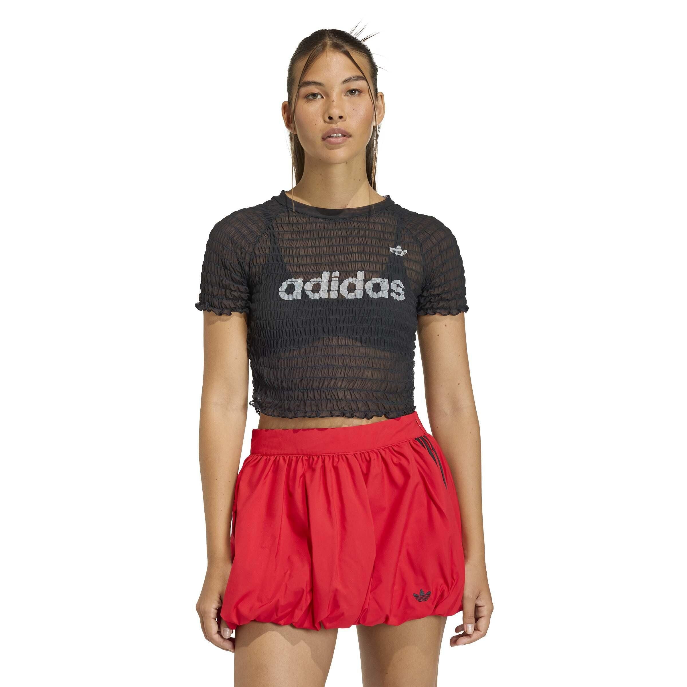 Funktionsshirt SMOCKED cropped