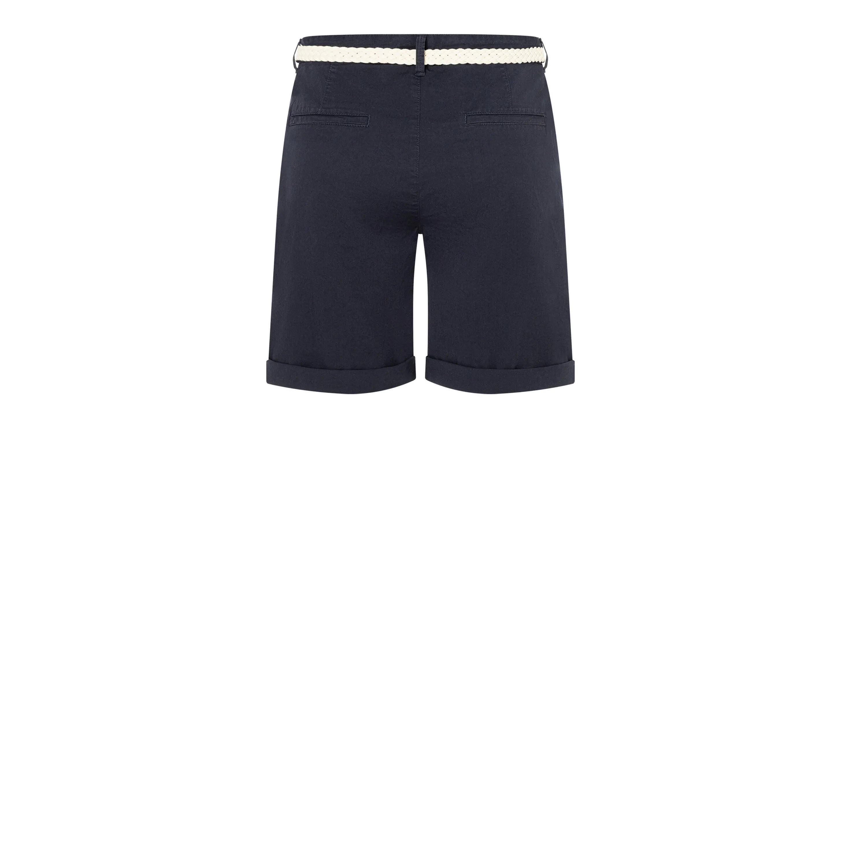 Chino-Shorts mit Flechtgürtel