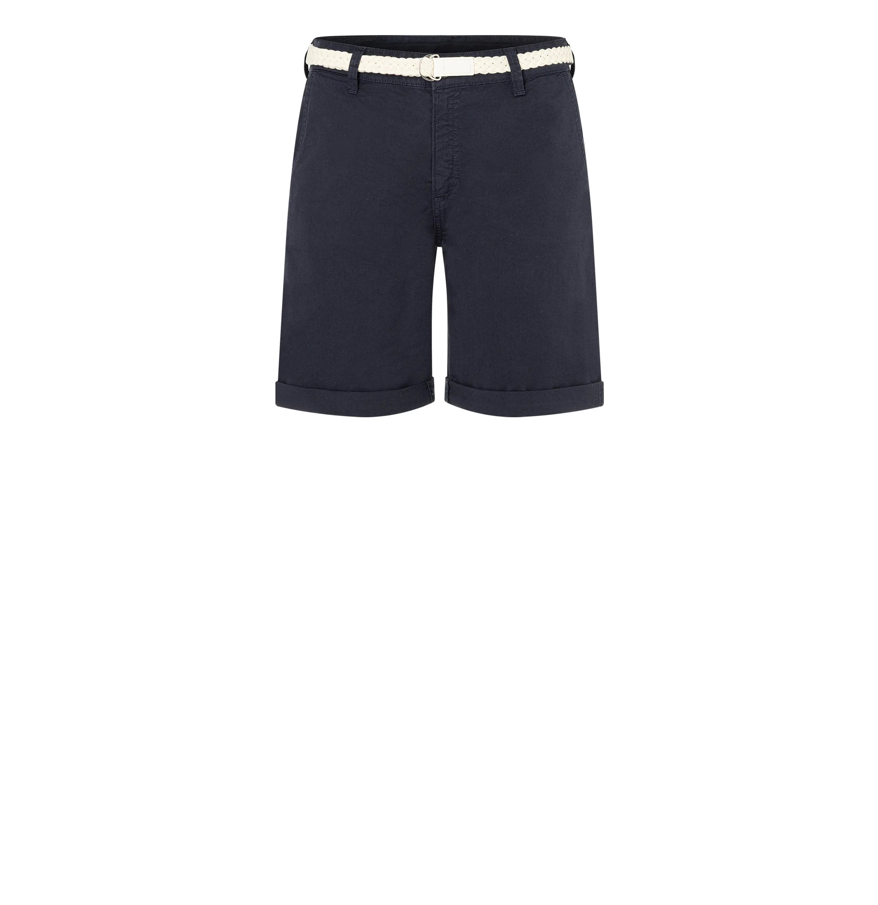 Chino-Shorts mit Flechtgürtel