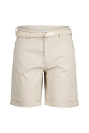 Chino-Shorts mit Flechtgürtel