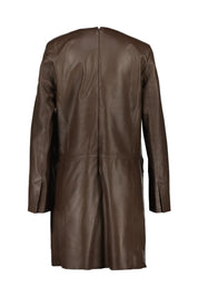 Lederkleid Midi mit V-Ausschnitt