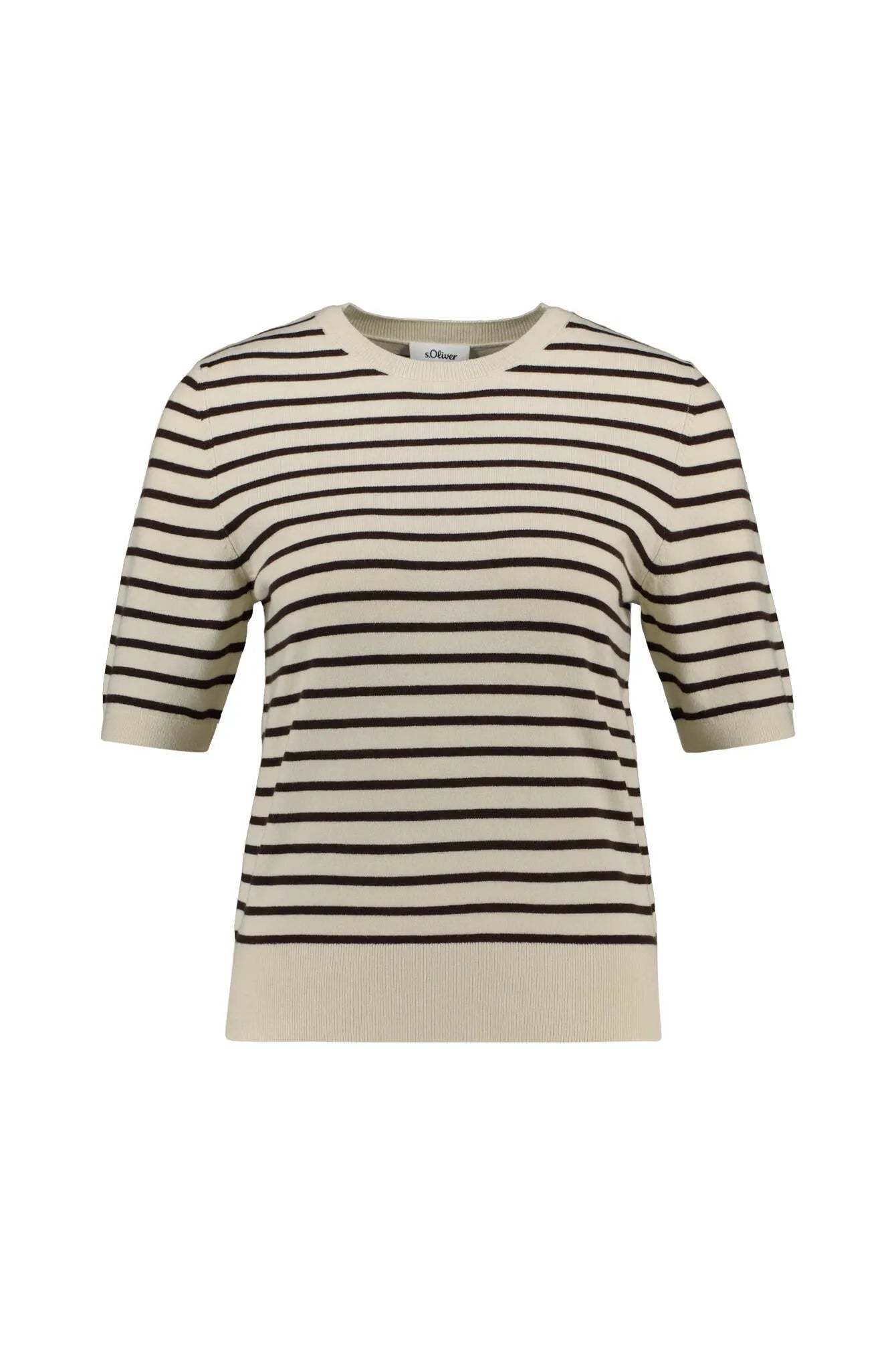 Strick-T-Shirt aus Viskosemix