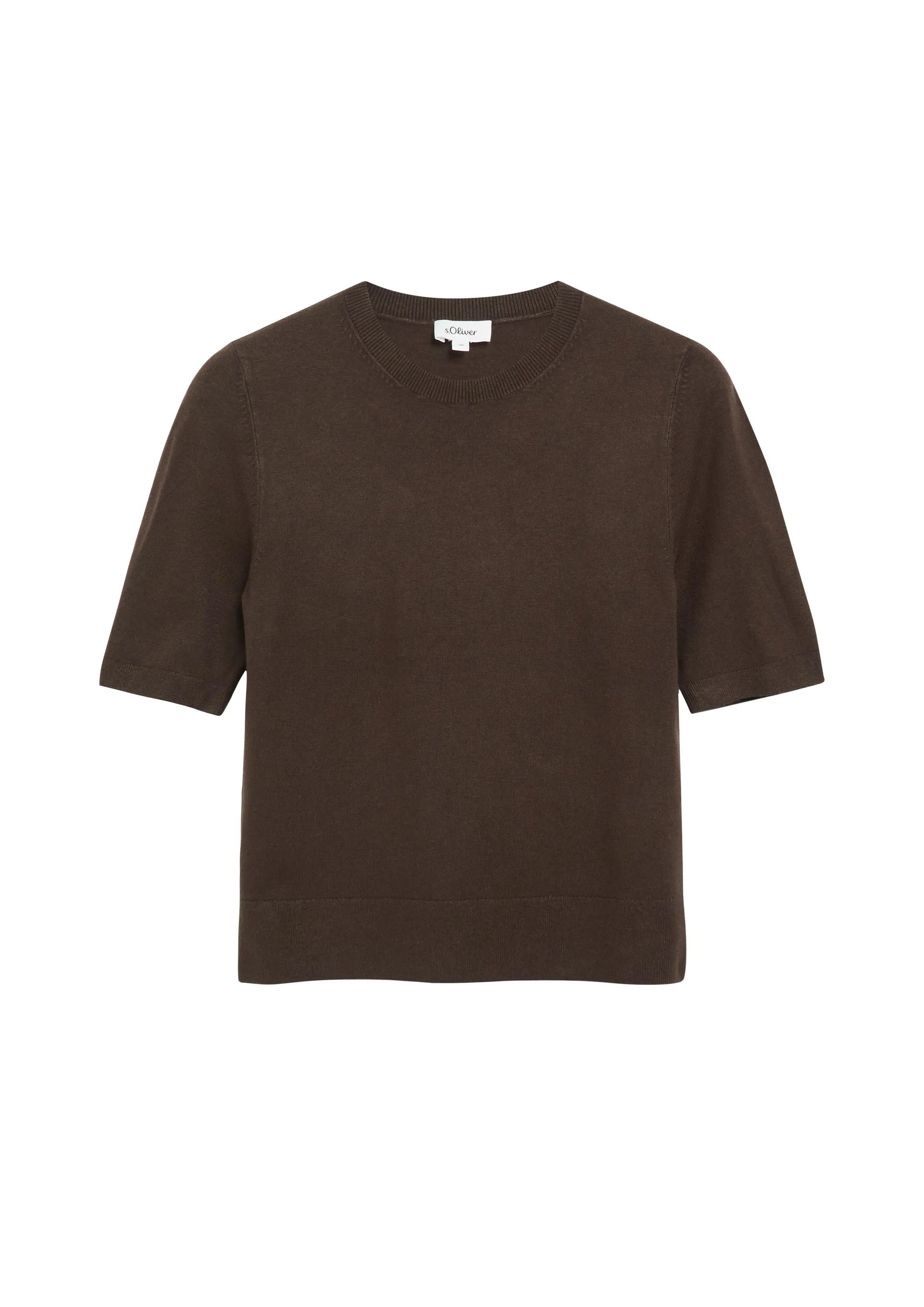 Strick-T-Shirt aus Viskosemix