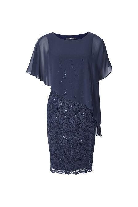 Cocktailkleid Mini mit Überwurf