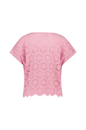 Strick-T-Shirt aus Baumwollmix