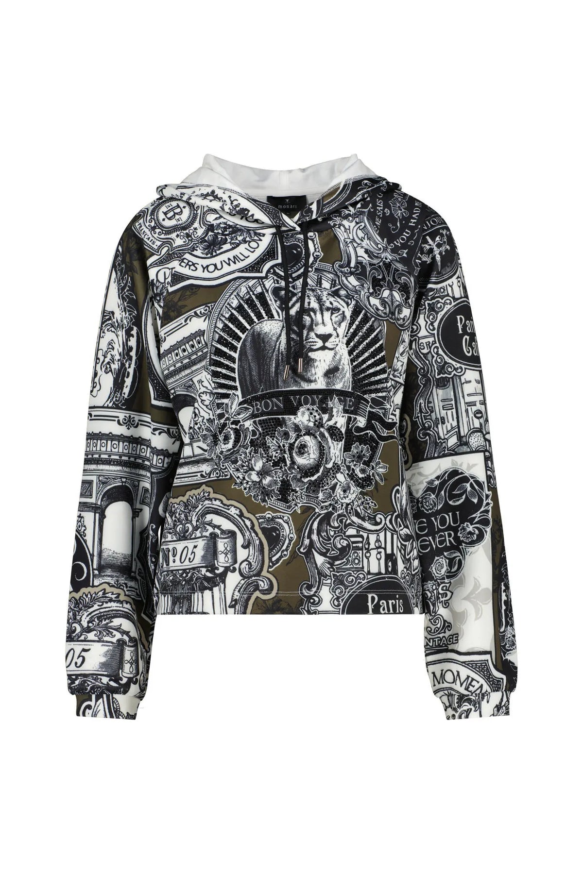Sweathoodie Relaxed Fit mit Strassdetails