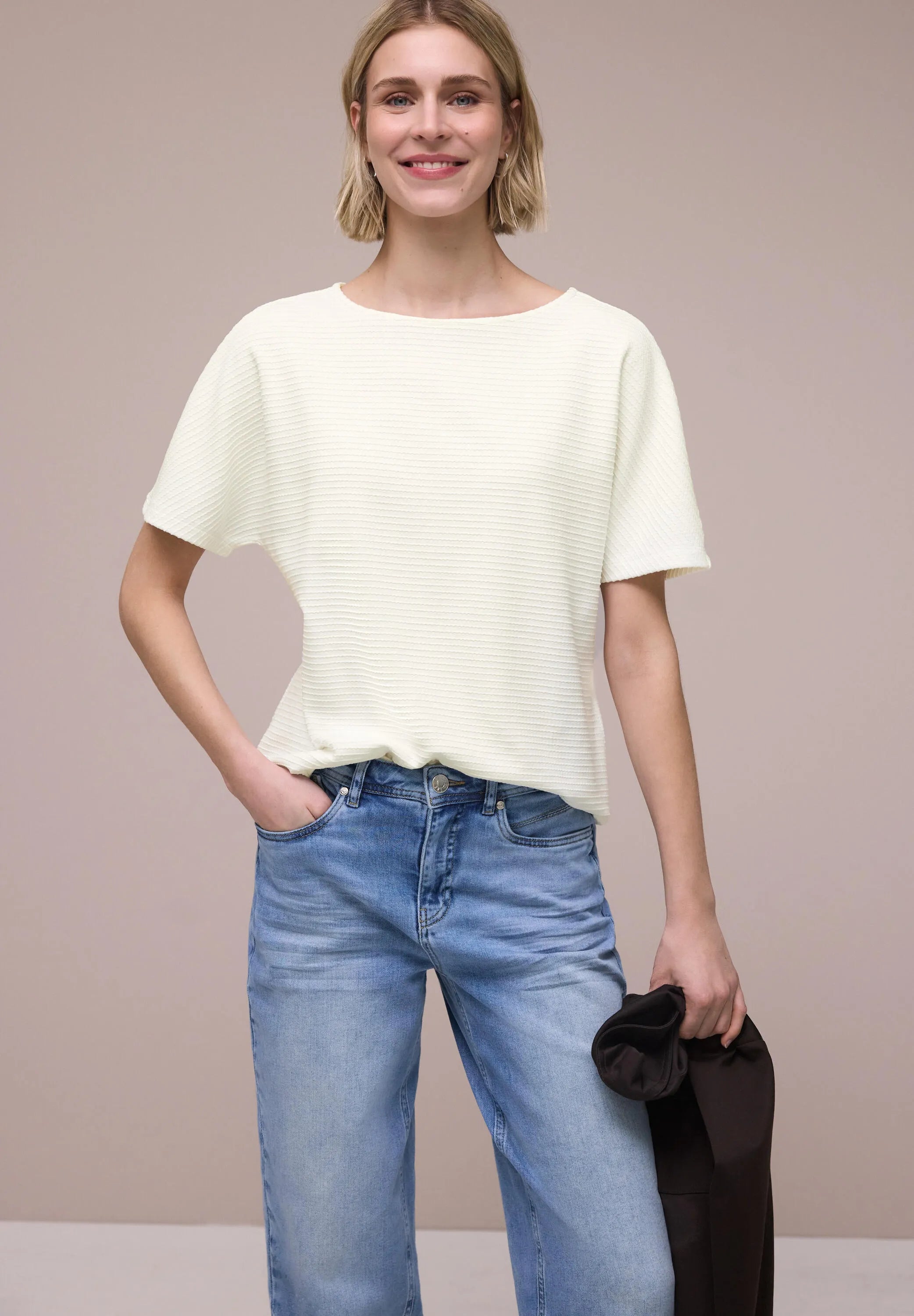 T-Shirt strukturiert Relaxed Fit