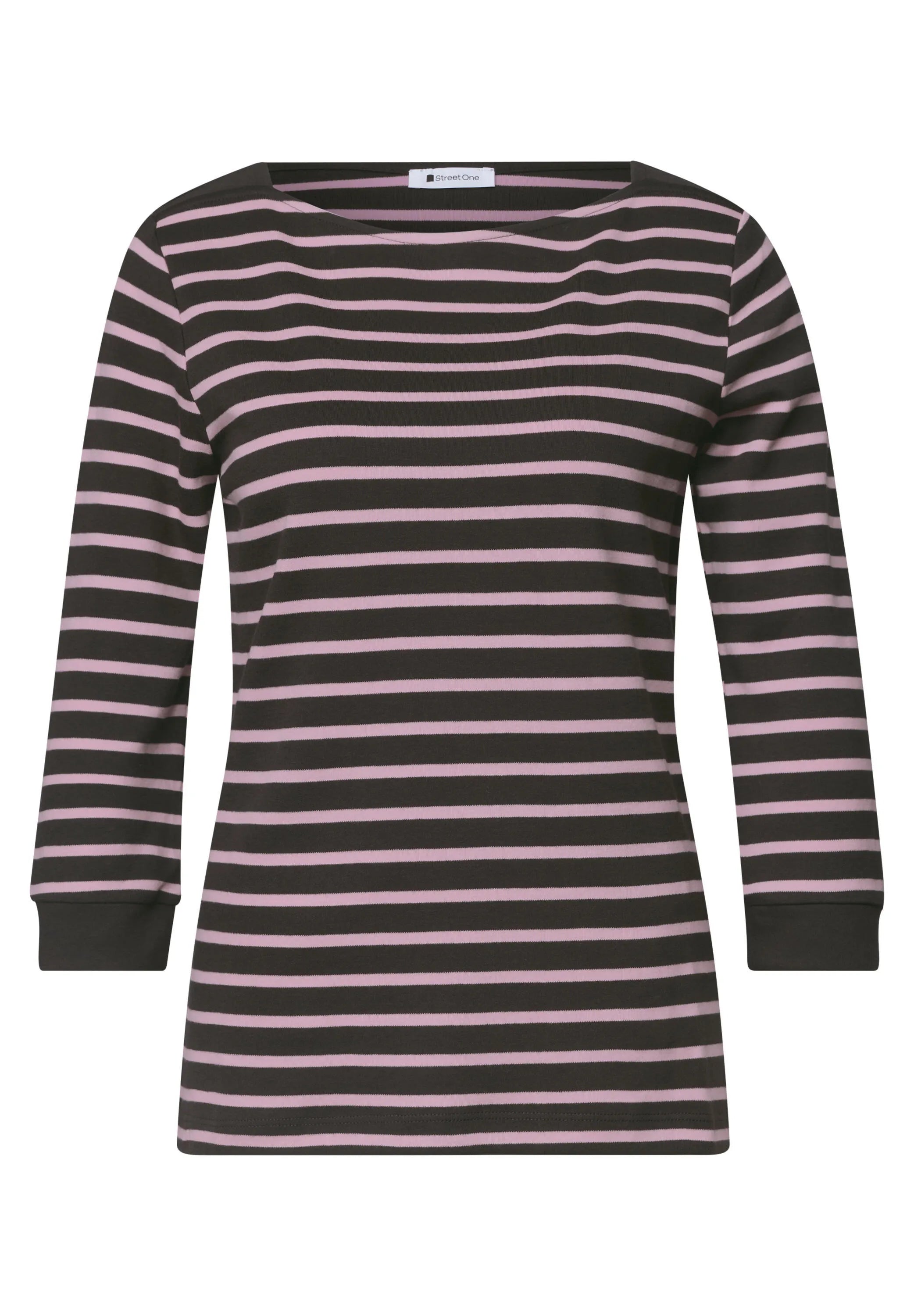 4-Arm Shirt mit Streifen