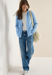 Sweatshirtjacke aus Baumwollmix