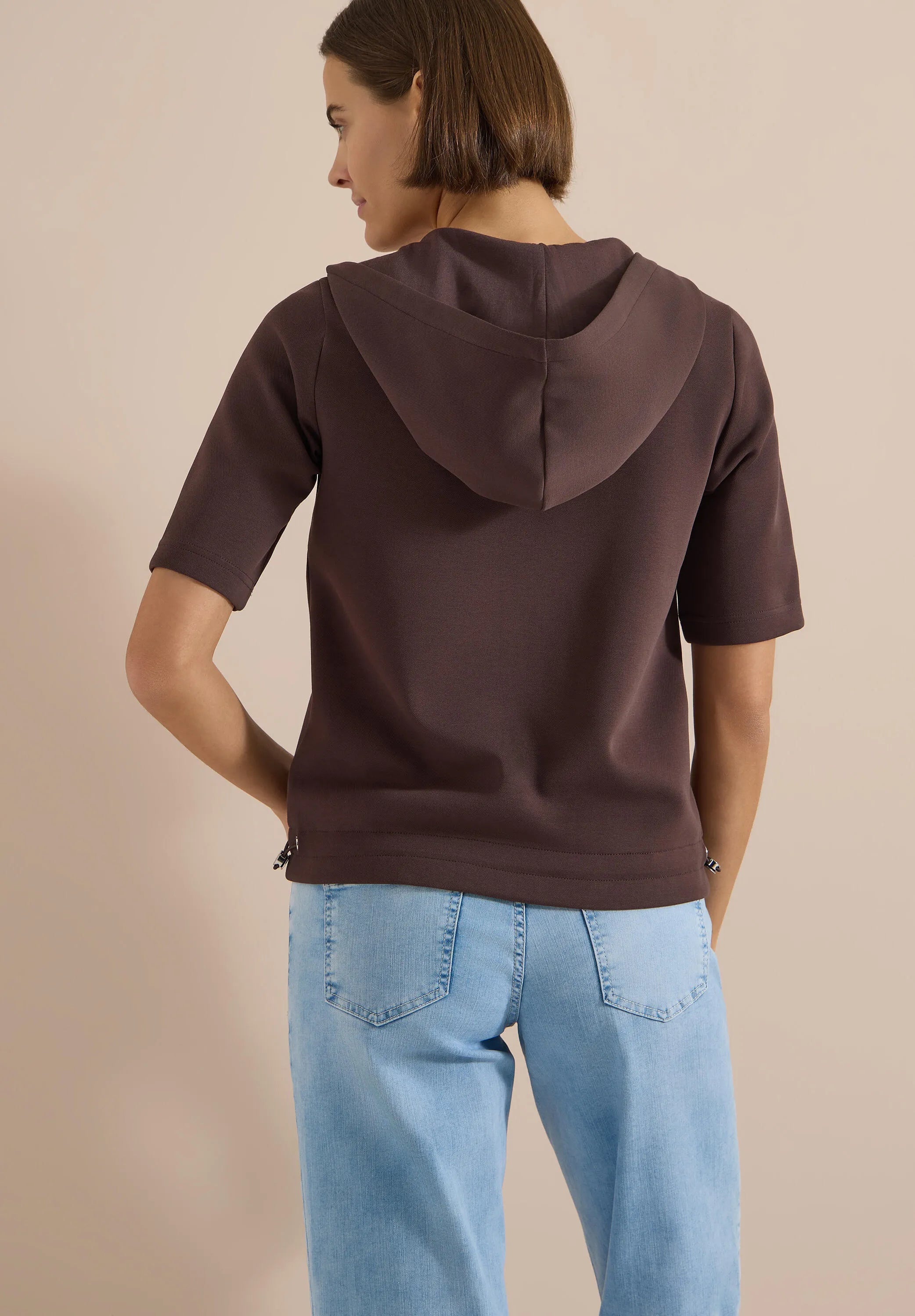 Sweatshirtjacke aus Baumwollmix