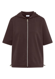 Sweatshirtjacke aus Baumwollmix