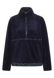 Fleecepullover mit Stehkragen