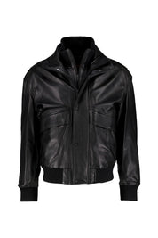 Lederjacke mit Stehkragen