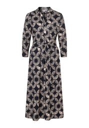 Hemdblusenkleid Maxi aus Baumwolle