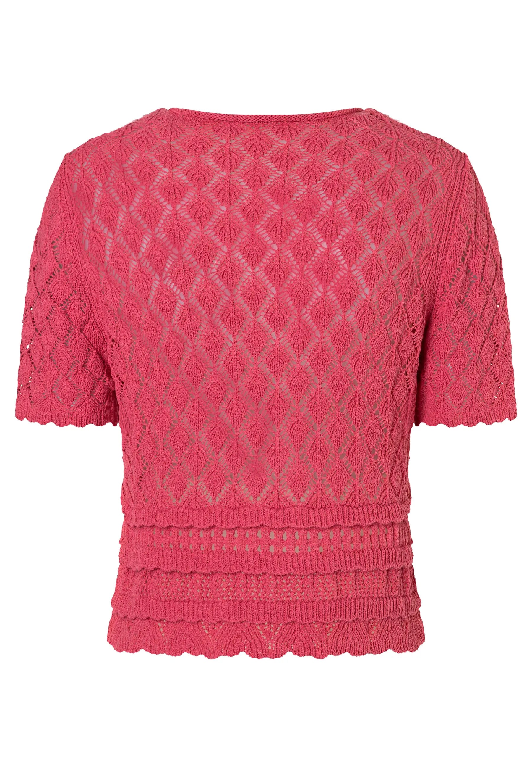Ajour-Pullover aus Baumwollmix