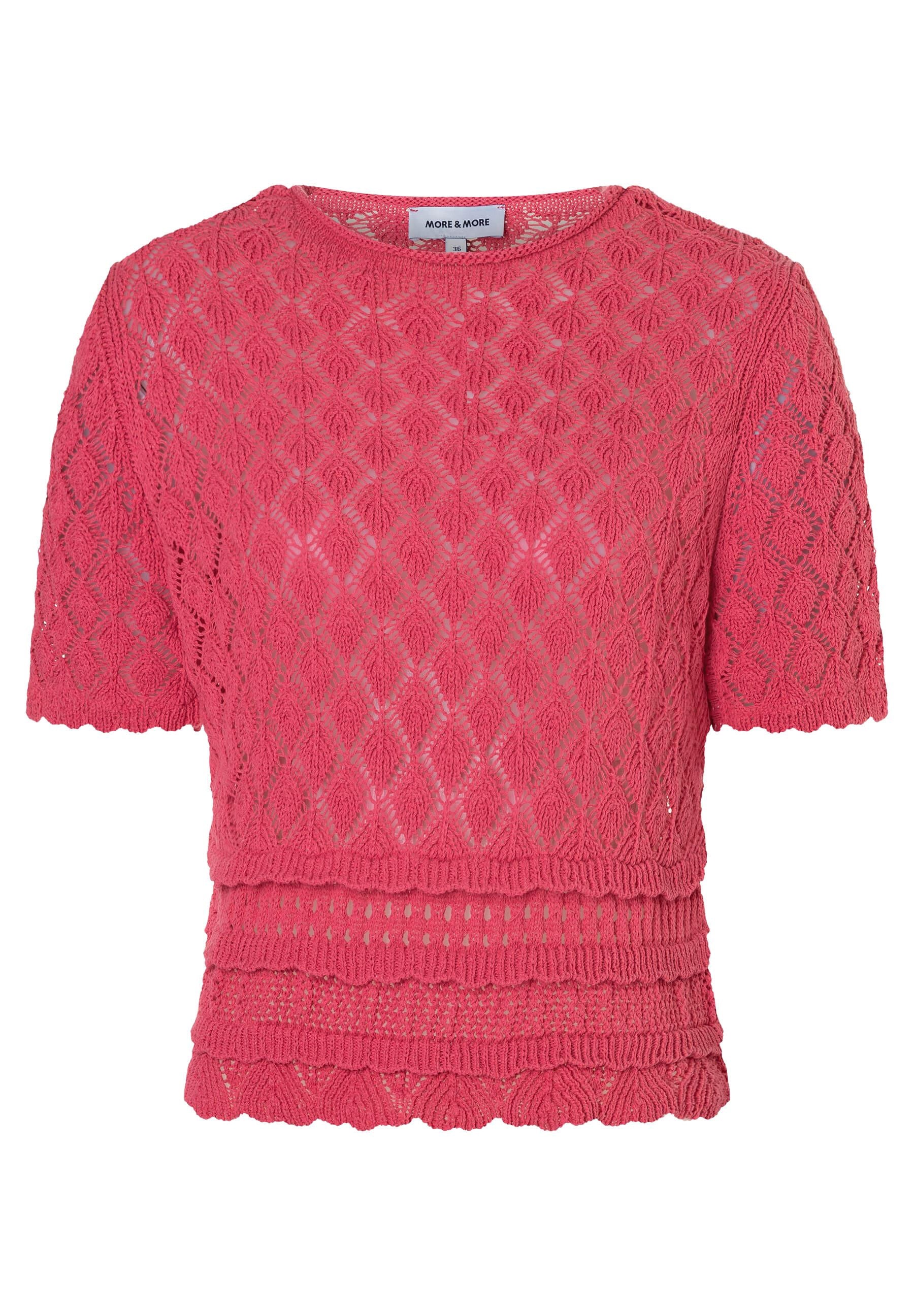 Ajour-Pullover aus Baumwollmix